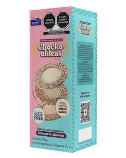 Chocko-Obleas Amaranto Sugar Free 10x3
