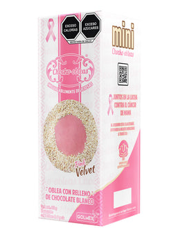 Mini Obleas Pink Velvet con Relleno de Chocolate Blanco
